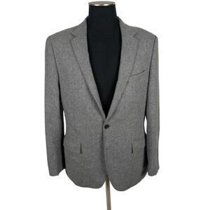 J. Crew Ludlow 100% Wool Elbow Patch Gray Blazer - Men’s 42R